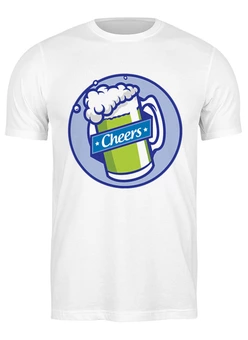 Заказать мужскую футболку в Москве. Футболка классическая Cheers beer от skynatural - готовые дизайны и нанесение принтов.