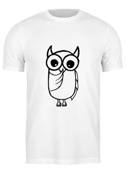 Заказать мужскую футболку в Москве. Футболка классическая Сова - Тишина! от l3138576@gmail.com - готовые дизайны и нанесение принтов.