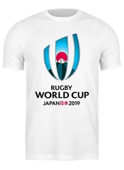 Заказать мужскую футболку в Москве. Футболка классическая Rugby world cup 2019 от rugby - готовые дизайны и нанесение принтов.