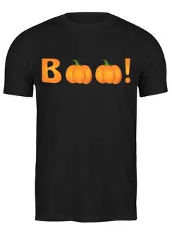 Заказать мужскую футболку в Москве. Футболка классическая Halloween Boo! от CoolDesign - готовые дизайны и нанесение принтов.