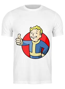 Заказать мужскую футболку в Москве. Футболка классическая Vault Boy от YellowCloverShop - готовые дизайны и нанесение принтов.