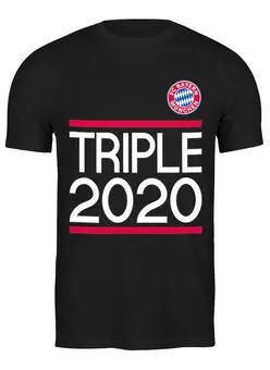Заказать мужскую футболку в Москве. Футболка классическая FC Bayern Munchen | Champions of Europe 2020 от 0x000000123 - готовые дизайны и нанесение принтов.