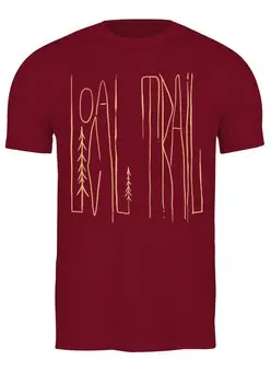 Заказать мужскую футболку в Москве. Футболка классическая Local Trail от oneredfoxstore@gmail.com - готовые дизайны и нанесение принтов.
