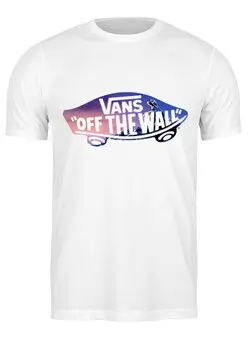Заказать мужскую футболку в Москве. Футболка классическая Vans off the wall  от T-shirt print  - готовые дизайны и нанесение принтов.