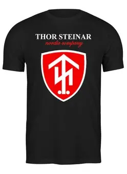 Заказать мужскую футболку в Москве. Футболка классическая Thor Steinar от Leichenwagen - готовые дизайны и нанесение принтов.