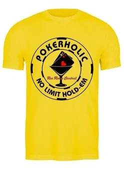 Заказать мужскую футболку в Москве. Футболка классическая Pokerholic от Denis M. - готовые дизайны и нанесение принтов.