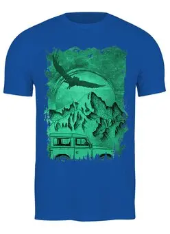 Заказать мужскую футболку в Москве. Футболка классическая  Offroad Expedition от oneredfoxstore@gmail.com - готовые дизайны и нанесение принтов.