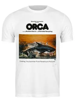 Заказать мужскую футболку в Москве. Футболка классическая Смерть среди айсбергов / Orca Killer Whale от KinoArt - готовые дизайны и нанесение принтов.