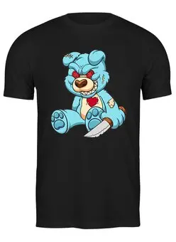 Заказать мужскую футболку в Москве. Футболка классическая Тедди зомбяшка  от ПРИНТЫ ПЕЧАТЬ  - готовые дизайны и нанесение принтов.
