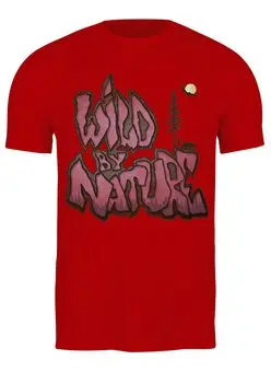 Заказать мужскую футболку в Москве. Футболка классическая Wild By Nature от oneredfoxstore@gmail.com - готовые дизайны и нанесение принтов.