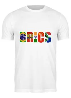 Заказать мужскую футболку в Москве. Футболка классическая BRICS - БРИКС от trend - готовые дизайны и нанесение принтов.