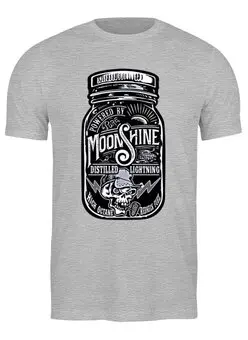 Заказать мужскую футболку в Москве. Футболка классическая Moonshine от Leichenwagen - готовые дизайны и нанесение принтов.