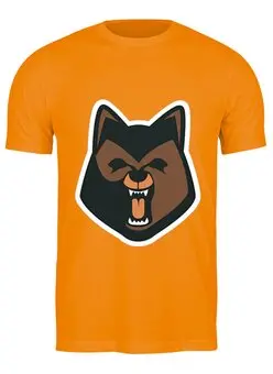 Заказать мужскую футболку в Москве. Футболка классическая Волк ( Wolf ) от Zamula - готовые дизайны и нанесение принтов.