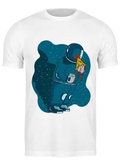 Заказать мужскую футболку в Москве. Футболка классическая Космонавт от Sheriff - готовые дизайны и нанесение принтов.