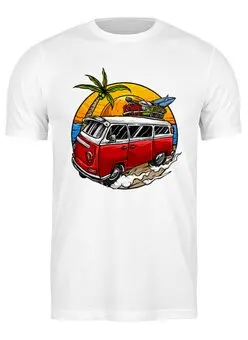 Заказать мужскую футболку в Москве. Футболка классическая Summer  от T-shirt print  - готовые дизайны и нанесение принтов.