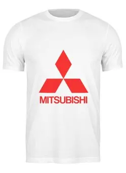Заказать мужскую футболку в Москве. Футболка классическая MITSUBISHI от DESIGNER   - готовые дизайны и нанесение принтов.