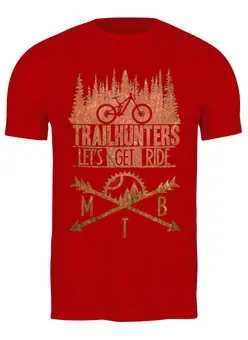 Заказать мужскую футболку в Москве. Футболка классическая Trailhunters от oneredfoxstore@gmail.com - готовые дизайны и нанесение принтов.
