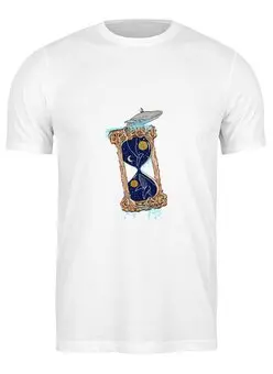 Заказать мужскую футболку в Москве. Футболка классическая Песочные часы от THE_NISE  - готовые дизайны и нанесение принтов.