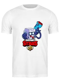 Заказать мужскую футболку в Москве. Футболка классическая BRAWL STARS 8-BIT от geekbox - готовые дизайны и нанесение принтов.