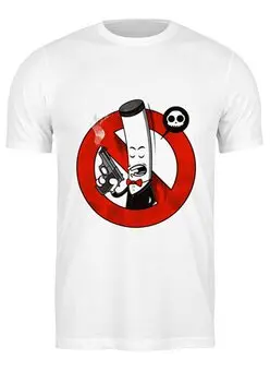 Заказать мужскую футболку в Москве. Футболка классическая Курение Убивает! (Сигарета) от Amerikanka - готовые дизайны и нанесение принтов.