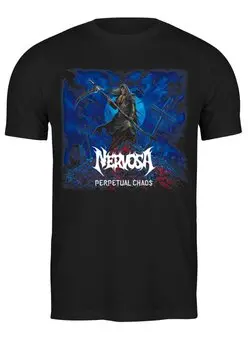 Заказать мужскую футболку в Москве. Футболка классическая Nervosa thrash metal band от Leichenwagen - готовые дизайны и нанесение принтов.