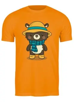 Заказать мужскую футболку в Москве. Футболка классическая Bear Here от oneredfoxstore@gmail.com - готовые дизайны и нанесение принтов.