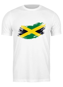 Заказать мужскую футболку в Москве. Футболка классическая Флаг Ямайки от skynatural - готовые дизайны и нанесение принтов.
