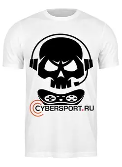 Заказать мужскую футболку в Москве. Футболка классическая КИБЕРСПОРТ от robus - готовые дизайны и нанесение принтов.