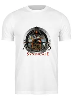 Заказать мужскую футболку в Москве. Футболка классическая Assassins Creed Syndicate от THE_NISE  - готовые дизайны и нанесение принтов.
