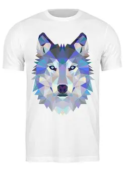Заказать мужскую футболку в Москве. Футболка классическая Wolf (Волк) от Polilog - готовые дизайны и нанесение принтов.