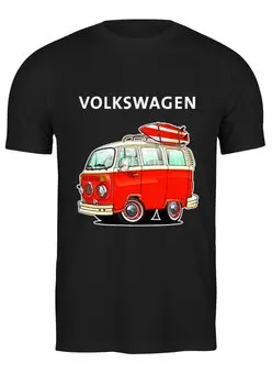 Заказать мужскую футболку в Москве. Футболка классическая Volkswagen от T-shirt print  - готовые дизайны и нанесение принтов.