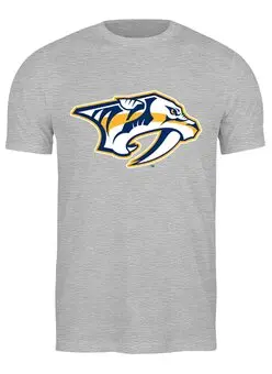 Заказать мужскую футболку в Москве. Футболка классическая Nashville Predators / NHL USA от KinoArt - готовые дизайны и нанесение принтов.