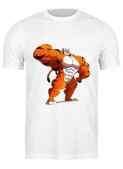 Заказать мужскую футболку в Москве. Футболка классическая Фитнес тигр от Sergey Lisitsyn (slisicin) - готовые дизайны и нанесение принтов.