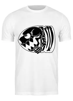 Заказать мужскую футболку в Москве. Футболка классическая Скелет Пули от fanart - готовые дизайны и нанесение принтов.