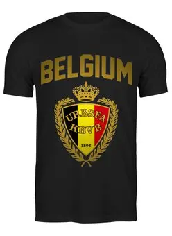 Заказать мужскую футболку в Москве. Футболка классическая Сборная Бельгии от geekbox - готовые дизайны и нанесение принтов.