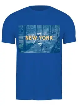 Заказать мужскую футболку в Москве. Футболка классическая New York City от Fix Print - готовые дизайны и нанесение принтов.