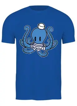 Заказать мужскую футболку в Москве. Футболка классическая Осьминог Морячок от coolmag - готовые дизайны и нанесение принтов.