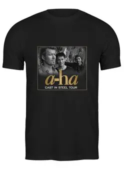 Заказать мужскую футболку в Москве. Футболка классическая a-ha / Cast In Steel Tour от OEX design - готовые дизайны и нанесение принтов.