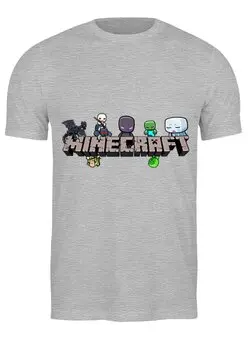 Заказать мужскую футболку в Москве. Футболка классическая Minecraft    от T-shirt print  - готовые дизайны и нанесение принтов.