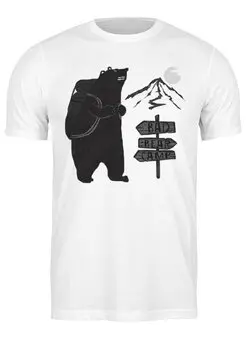 Заказать мужскую футболку в Москве. Футболка классическая Nomad Camp от oneredfoxstore@gmail.com - готовые дизайны и нанесение принтов.