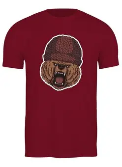 Заказать мужскую футболку в Москве. Футболка классическая Медведь от T-shirt print  - готовые дизайны и нанесение принтов.