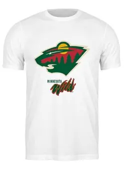 Заказать мужскую футболку в Москве. Футболка классическая Minnesota Wild / NHL USA от KinoArt - готовые дизайны и нанесение принтов.
