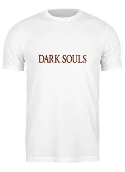 Заказать мужскую футболку в Москве. Футболка классическая Dark Souls от THE_NISE  - готовые дизайны и нанесение принтов.