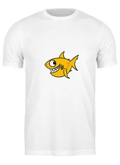 Заказать мужскую футболку в Москве. Футболка классическая Как акула от Natalia Golyshkina - готовые дизайны и нанесение принтов.