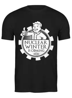 Заказать мужскую футболку в Москве. Футболка классическая Fallout. Nuclear winter is coming от geekbox - готовые дизайны и нанесение принтов.