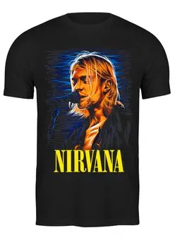 Заказать мужскую футболку в Москве. Футболка классическая KURT COBAIN  от T-shirt print  - готовые дизайны и нанесение принтов.