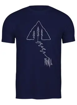 Заказать мужскую футболку в Москве. Футболка классическая Trail от oneredfoxstore@gmail.com - готовые дизайны и нанесение принтов.