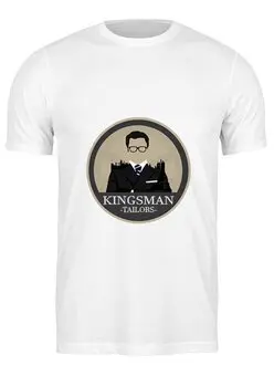 Заказать мужскую футболку в Москве. Футболка классическая Кингсман - Kingsman  от Ilya Morozov - готовые дизайны и нанесение принтов.