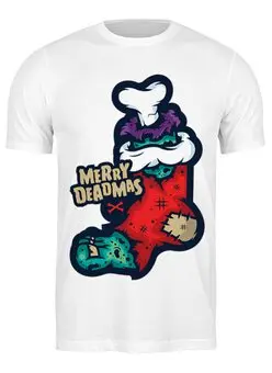 Заказать мужскую футболку в Москве. Футболка классическая Merry Deadmas  от iZOMBIE - готовые дизайны и нанесение принтов.