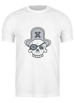 Заказать мужскую футболку в Москве. Футболка классическая Пират от THE_NISE  - готовые дизайны и нанесение принтов.